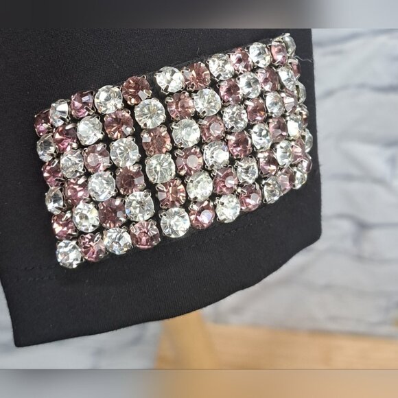 Givenchy Paris Women's Top Purple Black Crystals Italy Small - Picture 2 of 13